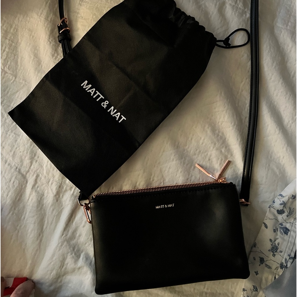 Mat & Nat Triple Sustainable Vegan Leather Crossbody Bag